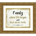 thumbnail image 1 of Allen, Kimberly 32x26 Gold Ornate Wood Framed with Double Matting Museum Art Print Titled - Family, 1 of 4
