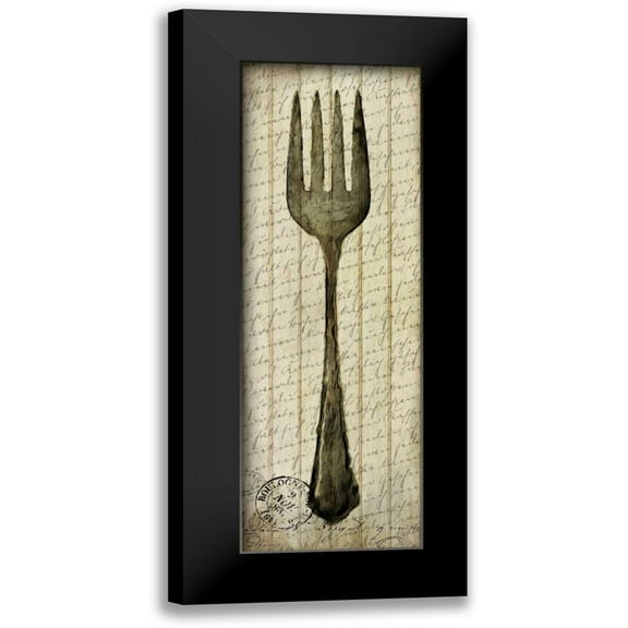 Allen, Kimberly 7x14 Black Modern Framed Museum Art Print Titled - Antique Fork