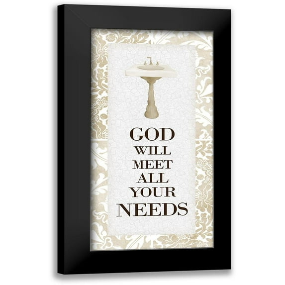 Allen, Kimberly 9x14 Black Modern Framed Museum Art Print Titled - God Will Meet All 1 v2
