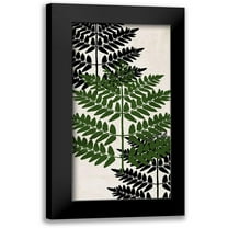 Allen, Kimberly 9x14 Black Modern Framed Museum Art Print Titled - Pressed Ferns Panel 1