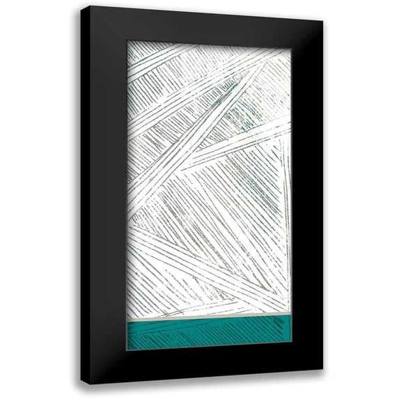 Allen, Kimberly 9x14 Black Modern Framed Museum Art Print Titled - Teal Lined 1