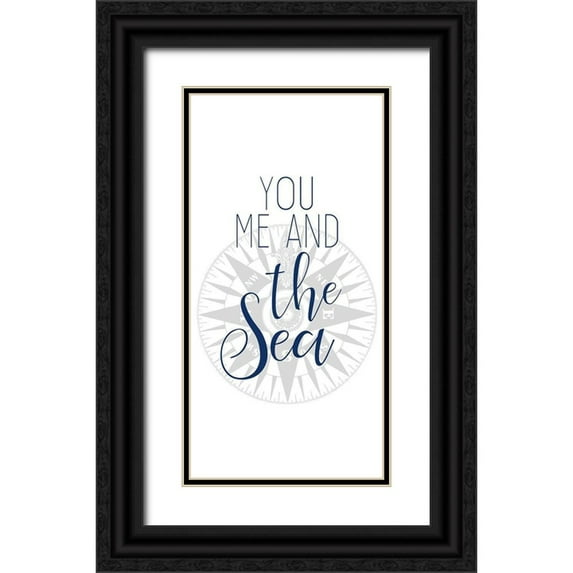 Allen, Kimberly 9x14 Black Ornate Wood Framed with Double Matting Museum Art Print Titled - Adventures at Sea 3