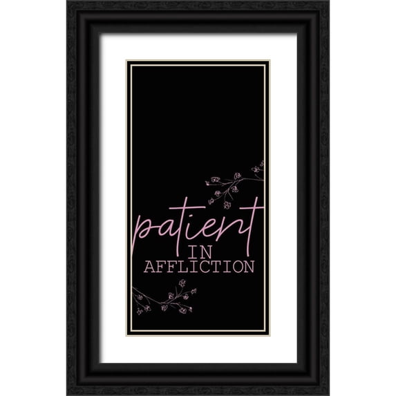 Allen, Kimberly 9x14 Black Ornate Wood Framed with Double Matting Museum Art Print Titled - Patient Blossoms 1