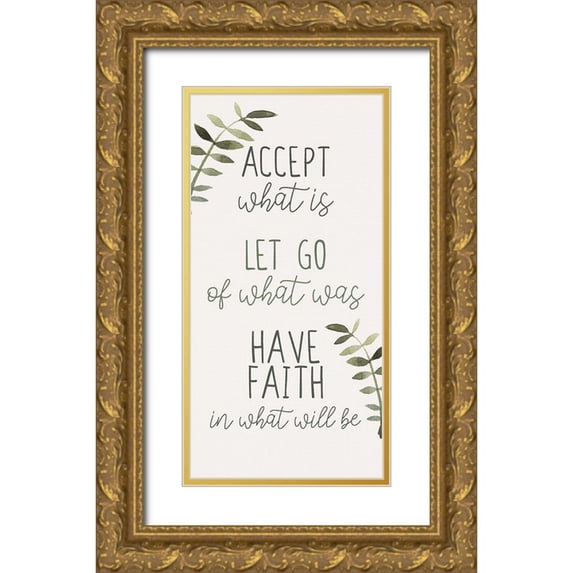 Allen, Kimberly 9x14 Gold Ornate Wood Framed with Double Matting Museum Art Print Titled - Watercolor Sage 5