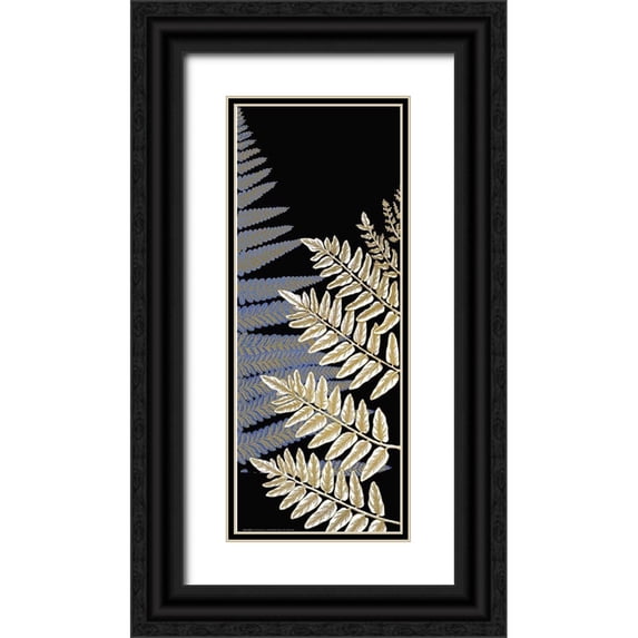 Allen, Kimberly 9x18 Black Ornate Wood Framed with Double Matting Museum Art Print Titled - Fern Gold 2