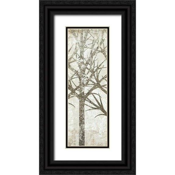 Allen, Kimberly 9x18 Black Ornate Wood Framed with Double Matting Museum Art Print Titled - Morning Woods 2