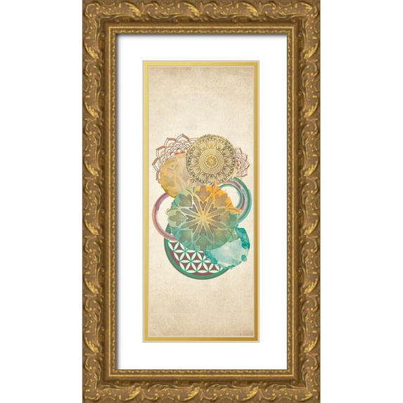 Allen, Kimberly 9x18 Gold Ornate Wood Framed with Double Matting Museum Art Print Titled - Circled 2