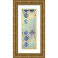 thumbnail image 1 of Allen, Kimberly 9x18 Gold Ornate Wood Framed with Double Matting Museum Art Print Titled - Indigo Panel B, 1 of 4