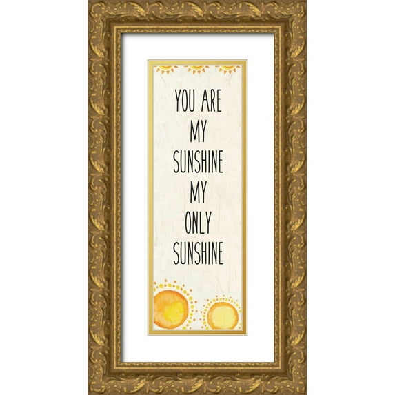 Allen, Kimberly 9x18 Gold Ornate Wood Framed with Double Matting Museum Art Print Titled - My Sunshine 1 revised