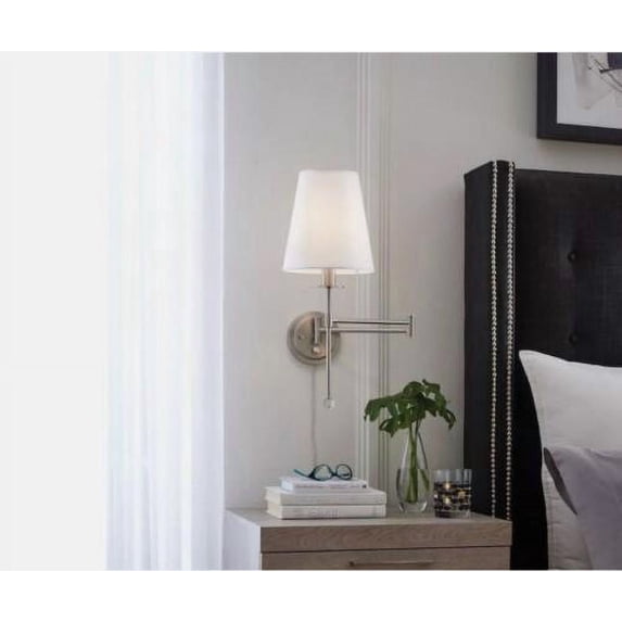 Allen + Roth 60W Watt Zooey 1-Light Brushed Nickel Wall Sconce Lamp ...