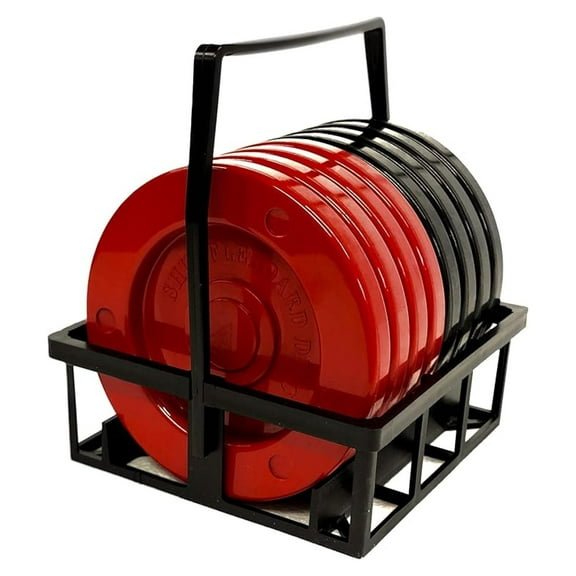 Allen Shuffleboard Recreation Discs (Red & Black) with Disc