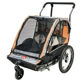 Allen Sports Deluxe 2-Child Bicycle Trailer & Stroller, Model AS2, Green