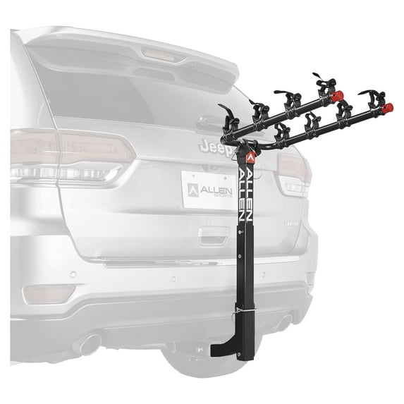 Allen Sports Deluxe 4-Bicycle Hitch Mounted Bike Rack Carrier, Model 542RR, Black