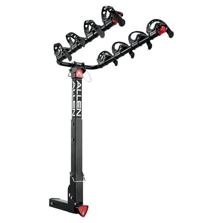 Allen Sports Locking 4-Bicycle Hitch Rack, Fits 2" Receiver Hitch, 140 lbs. Capacity, Black