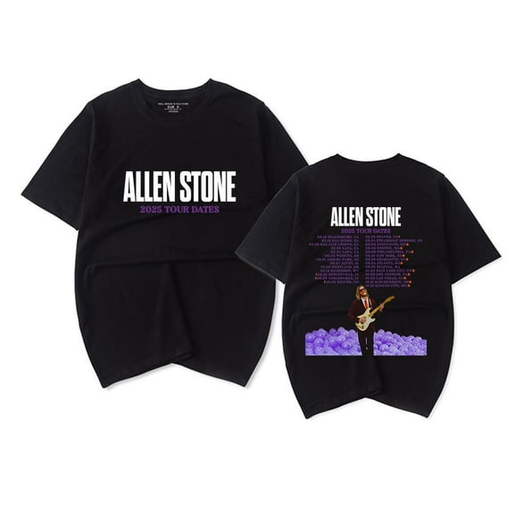 Allen Stone 2025 Tour T-shirt Classic Trend Short-sleeved Men And Women's New Hip-hop Top