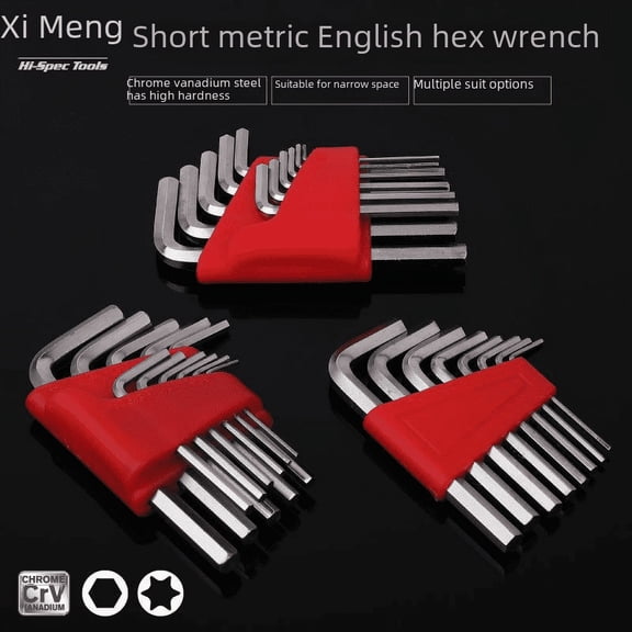 Allen Wrench Set Metric Inch Short Ball Head Allen Wrench Set Cross-border l-shaped Wrench