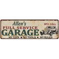 thumbnail image 1 of Allen's Full Service Garage Metal Sign 6x18 Rusty Man Cave 206180047015, 1 of 1