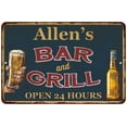 thumbnail image 1 of Allen's Green Bar and Grill Sign 16 x 24 Matte Finish Metal 116240044226, 1 of 1