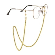AllenCOCO 18K Gold Plated Eyeglass Glowing Chain for Women Sunglasses String Strap Holder Elegant Eyewear Retainer Chain,Graduation Gifts