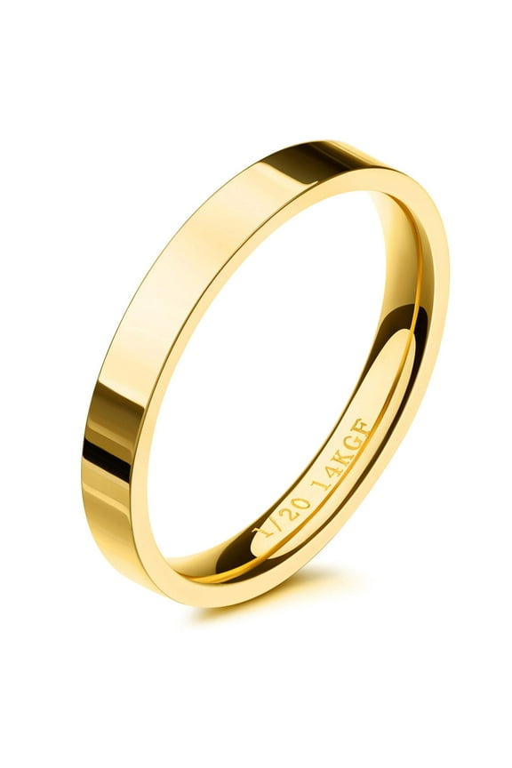 3mm 14K Gold Filled Stacking Rings for Women Gilrs Statement Band Stackable Finger Ring Plain Dome Comfort Fit Size 5 to 10,Graduation Gifts