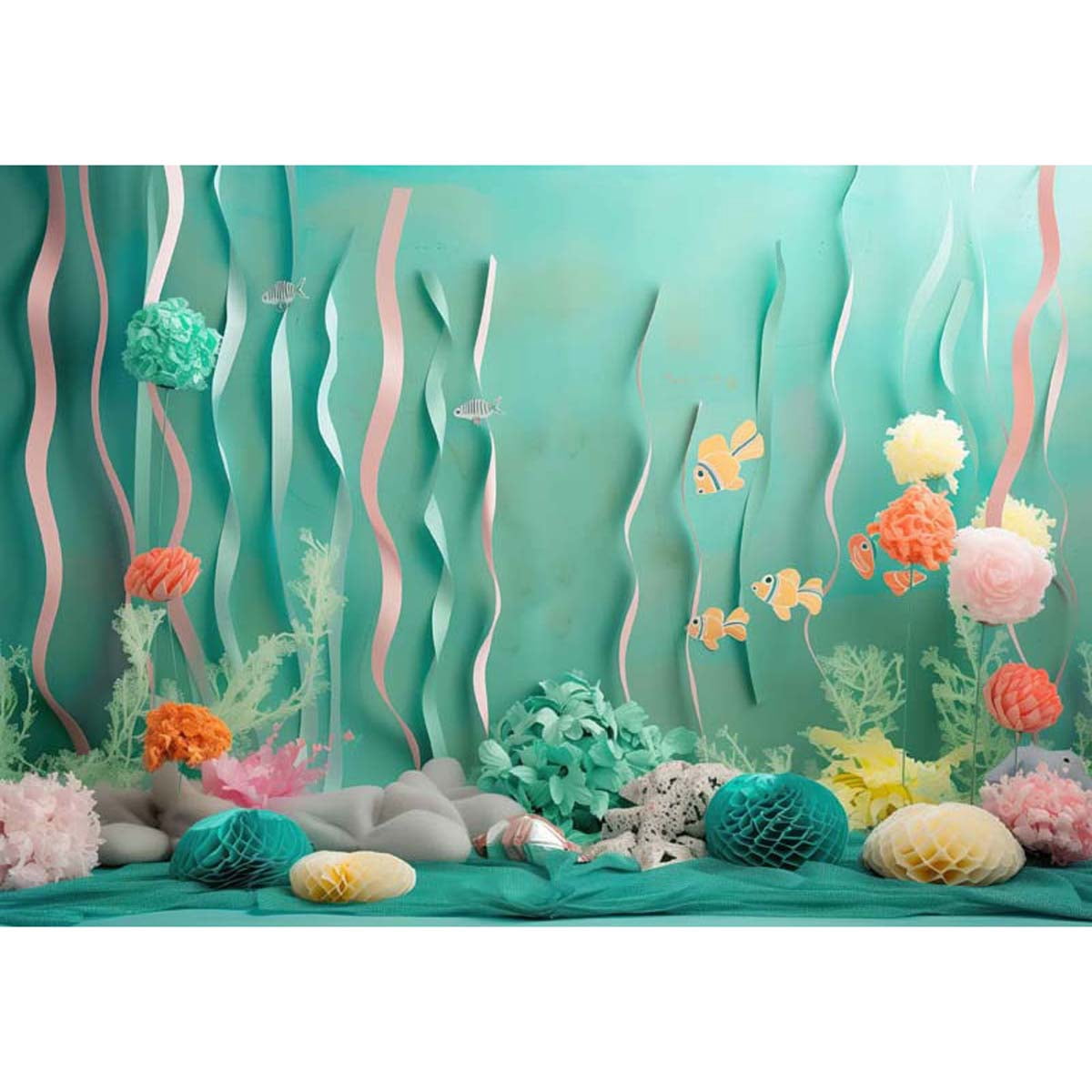 Allenjoy Fish Sea World Party Backdrop - Walmart.com