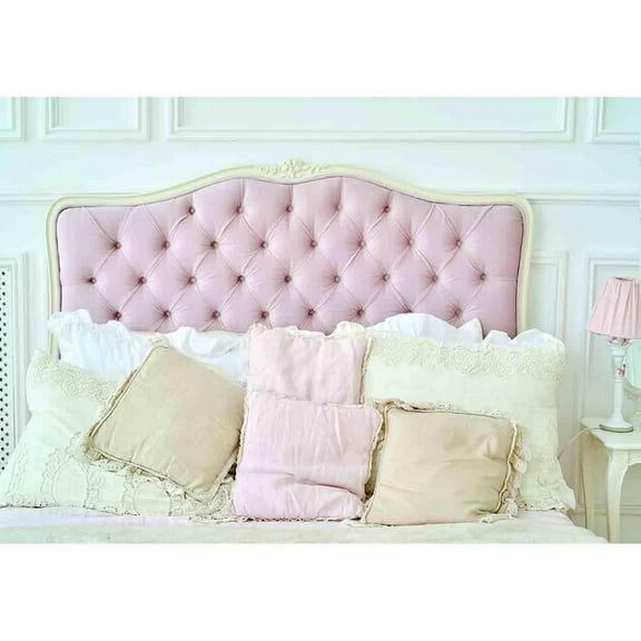 Allenjoy Headboard Bedroom Background for Photography White Brick Wall Damask Wallpaper Indoor Mattress Newborn Vinyl Backdrop