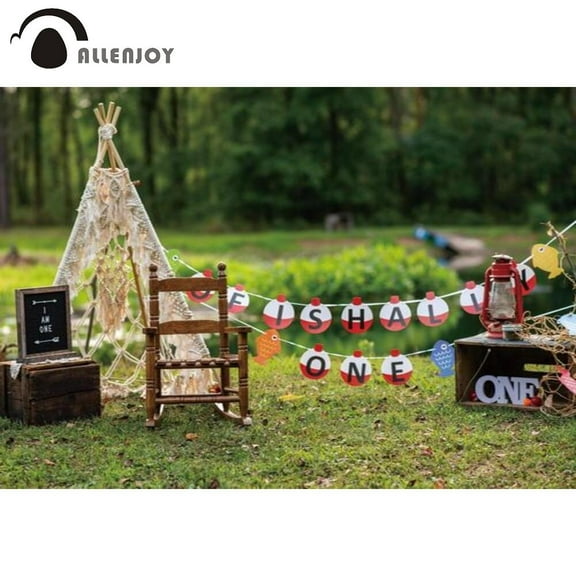 Allenjoy Oally One Themed Birthday Cake Smash Baby Photo Props Spring Outdoor Child Newborn Background for Photography