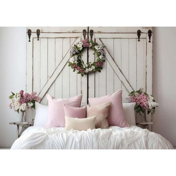 Allenjoy Spring Pink Headboard Backdrop