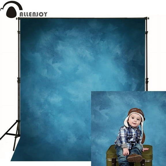 Allenjoy Vinyl Cloth Photography Backdrop Old Master Blue Photo Background Studio Grunge Pure Color Wedding Photocall Photoph