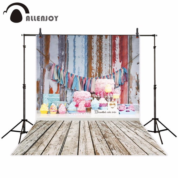 Allenjoy backdrop for photographic studio cake colorful cute Birthday background original design photocall free shipping