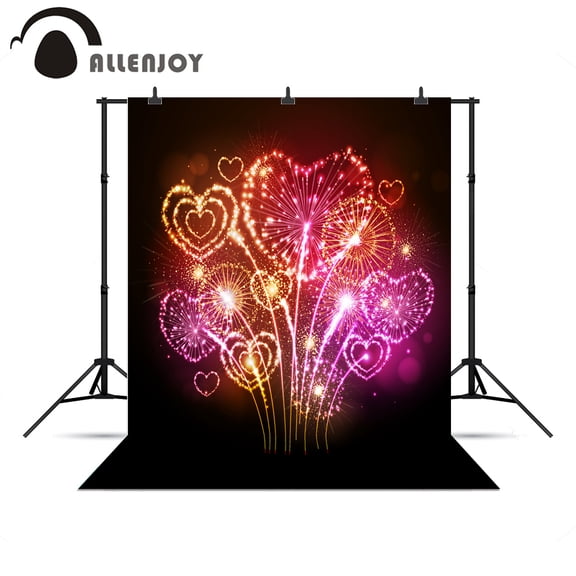 Allenjoy photographic background New year vinyl colorful fireworks children photography backdrops for photo Studio new design