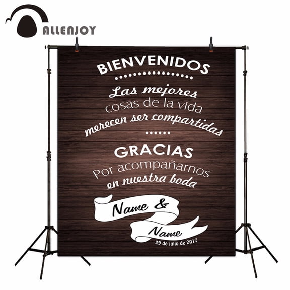 Allenjoy photography background tan vintage welcome poster personal customization backdrops original design backdrops