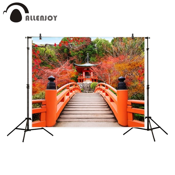 Allenjoy professional photography background autumn kyoto daigoji temple famous temple leaves cherry backdrop design photocall