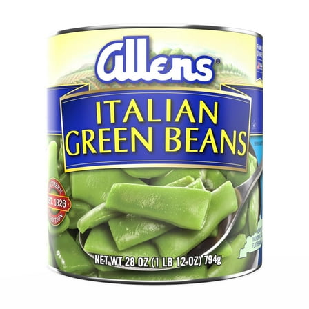 Allens Canned Cut Italian Green Beans, 28 oz