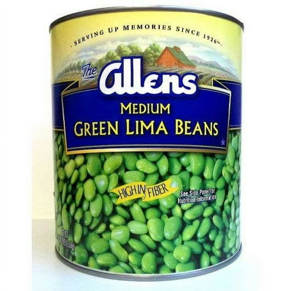 Allens Green Lima Beans, 109 Ounce Can -- 6 per case.
