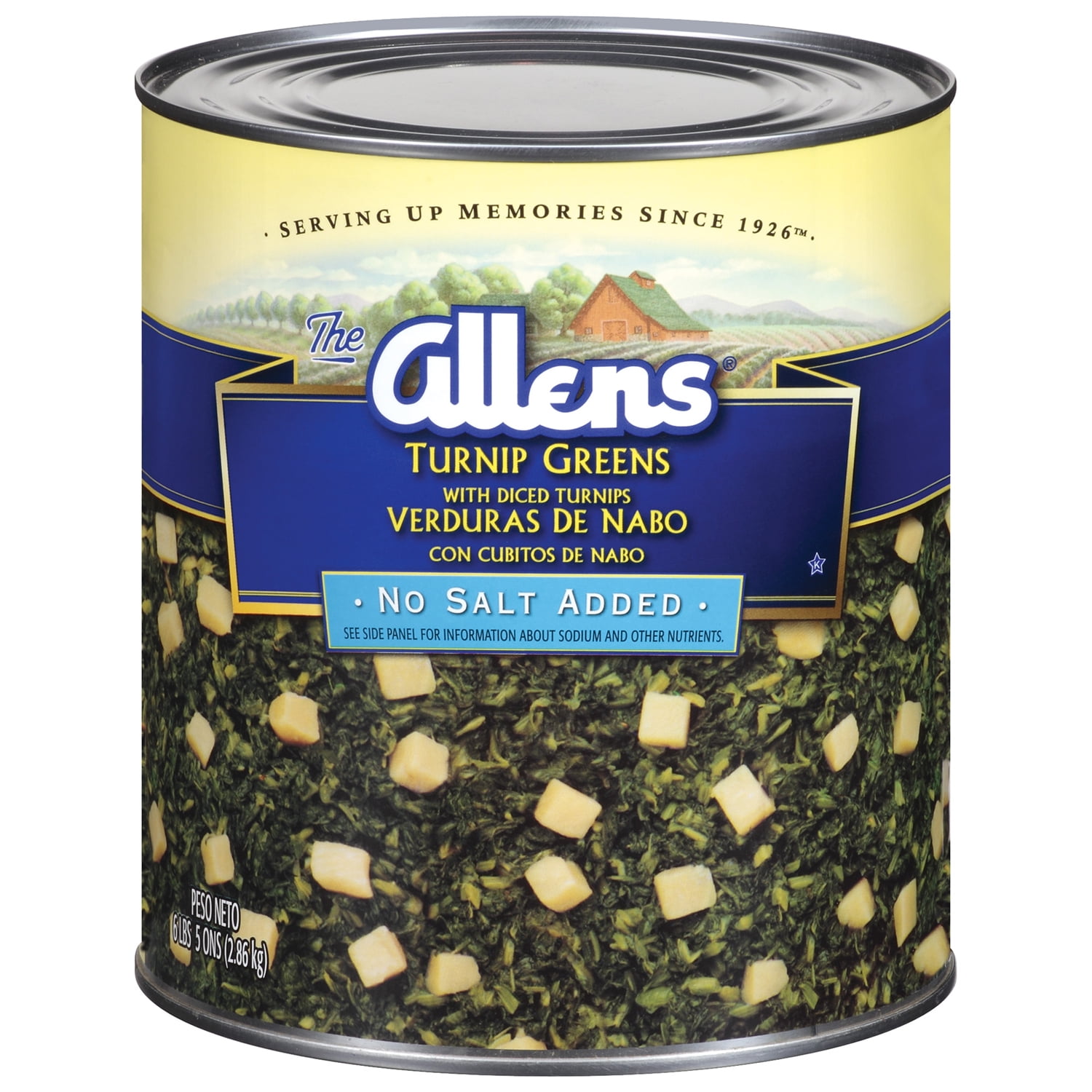 Allens Turnip Greens With Diced Turnips