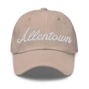 Allentown Baseball Cap Allentown Dad Hat Bold Script Utah UT Hat Embroidered Souvenir Gift Stone