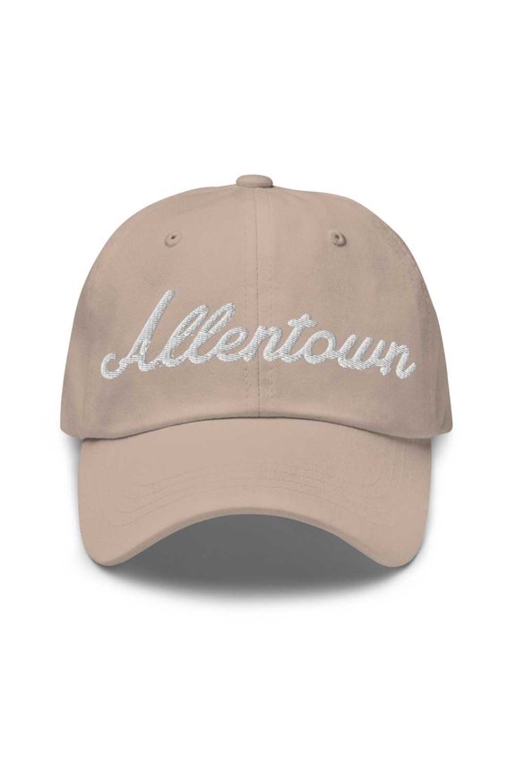 Allentown Baseball Cap Allentown Dad Hat Bold Script Utah UT Hat Embroidered Souvenir Gift Stone
