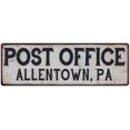 thumbnail image 1 of Allentown, Pa Post Office Metal Sign Vintage 8x24 108240011217, 1 of 1
