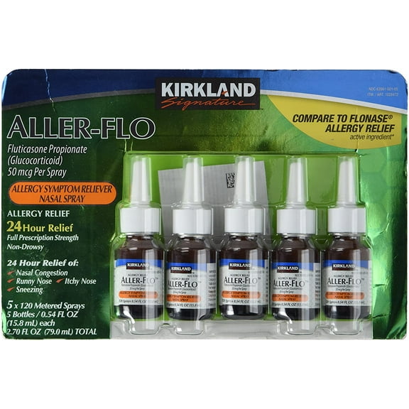 Aller-Flo Fluticasone Propionate (Glucorticoid), 0.54 Fl Oz (Pack of 5)