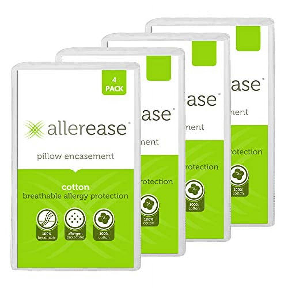 AllerEase 100 Cotton Allergy Protection Pillow Protectors