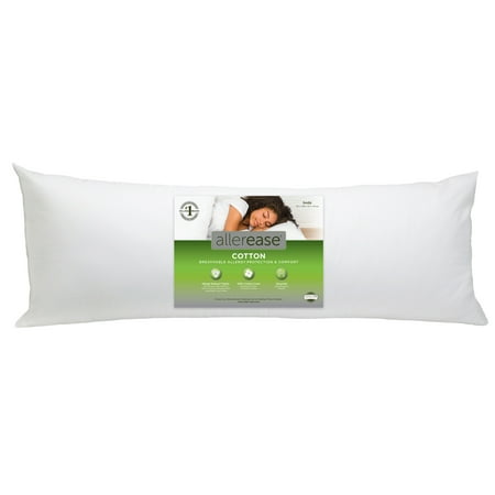 AllerEase Cotton Body Pillow, 20”x54”- Supportive, Allergy Defense Cover