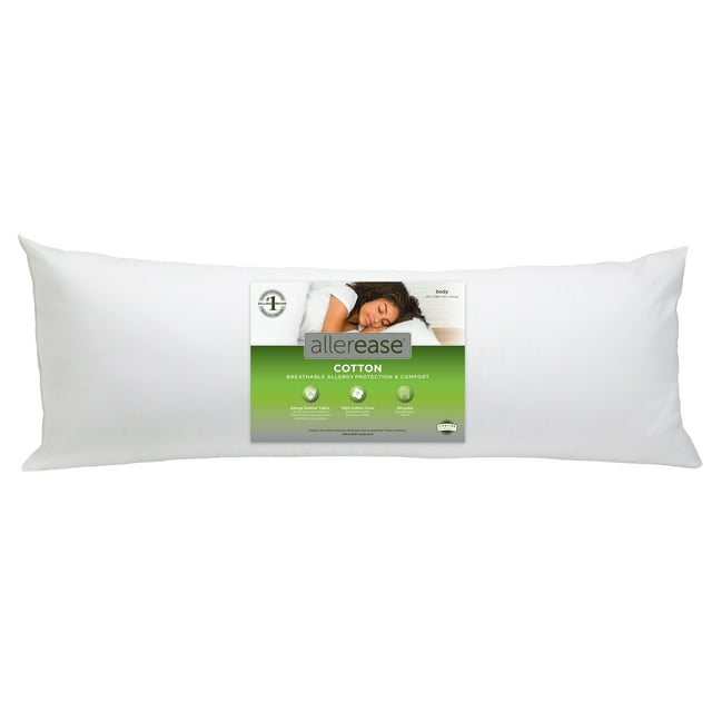 AllerEase Cotton Body Pillow, Medium