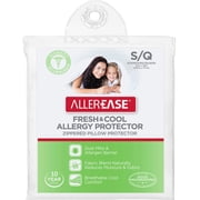 AllerEase Fresh & Cool Allergy Protector Zippered Pillow Protector, Standard/Queen