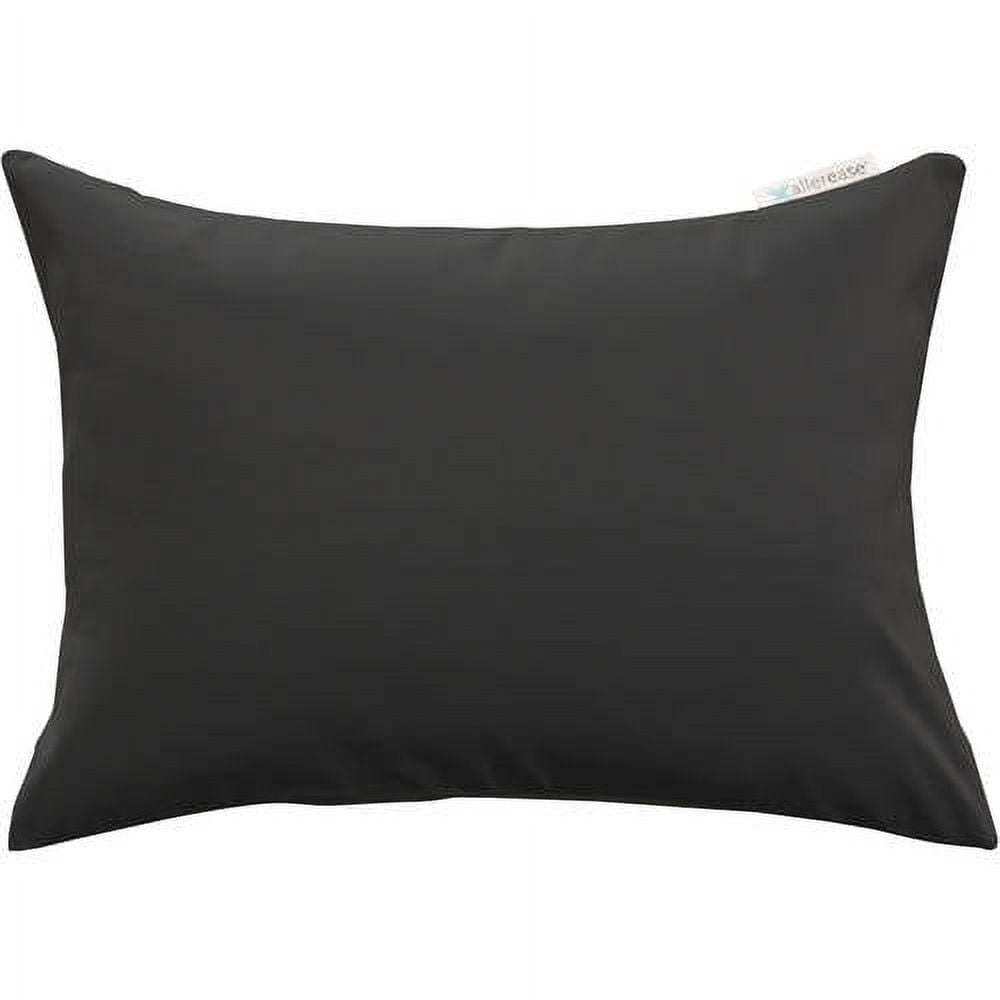 AllerEase Travel Pillow Protector with Zippered Closure, Black