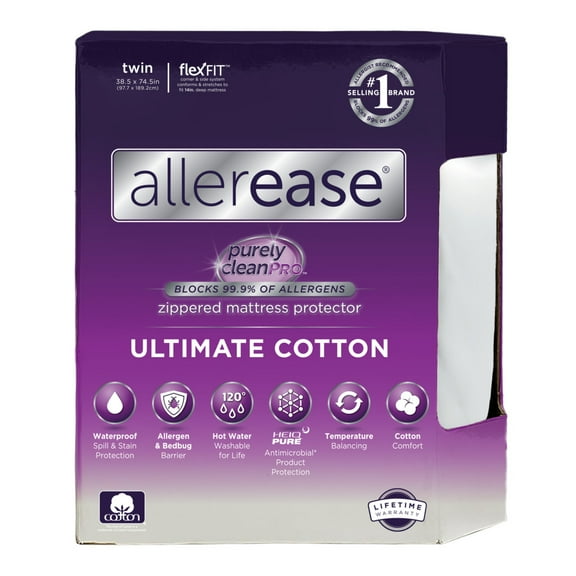 AllerEase Ultimate Cotton Mattress Protector Full