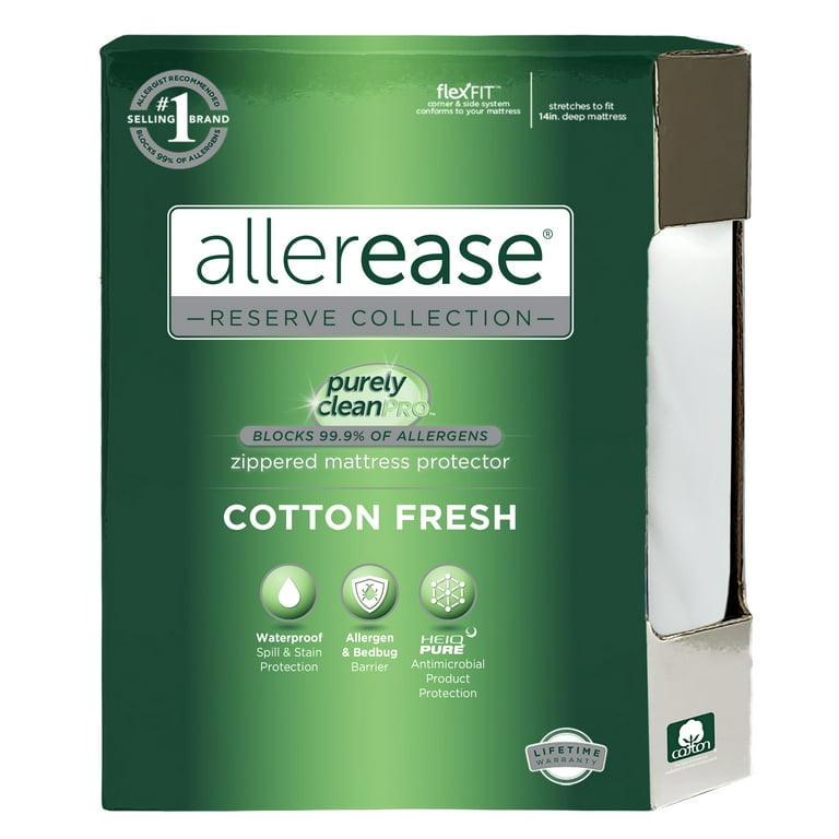 AllerEase CLOSEOUT! Platinum Zip-Off Top Allergy Queen Mattress Protector -  Macy's