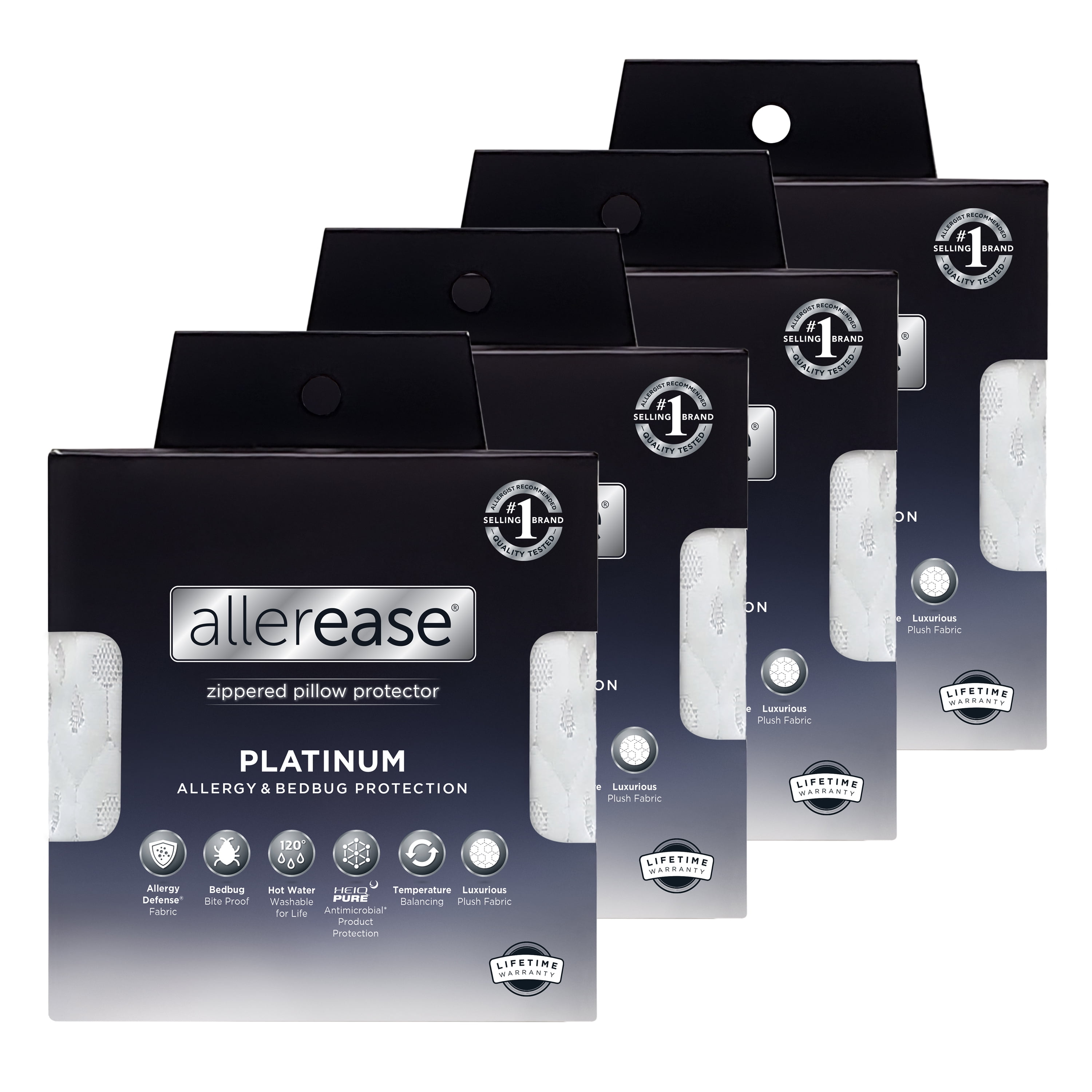 Allerease Platinum Temperature Balancing Zippered Pillow Protector