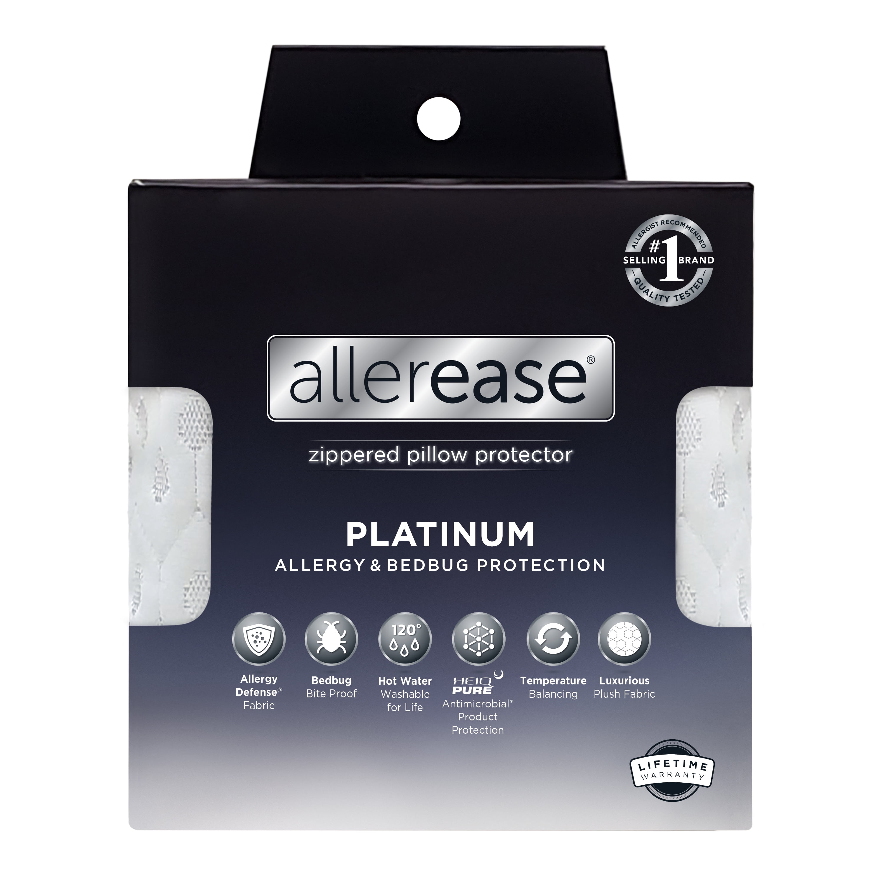 Allerease Platinum Temperature Balancing Zippered Pillow Protector