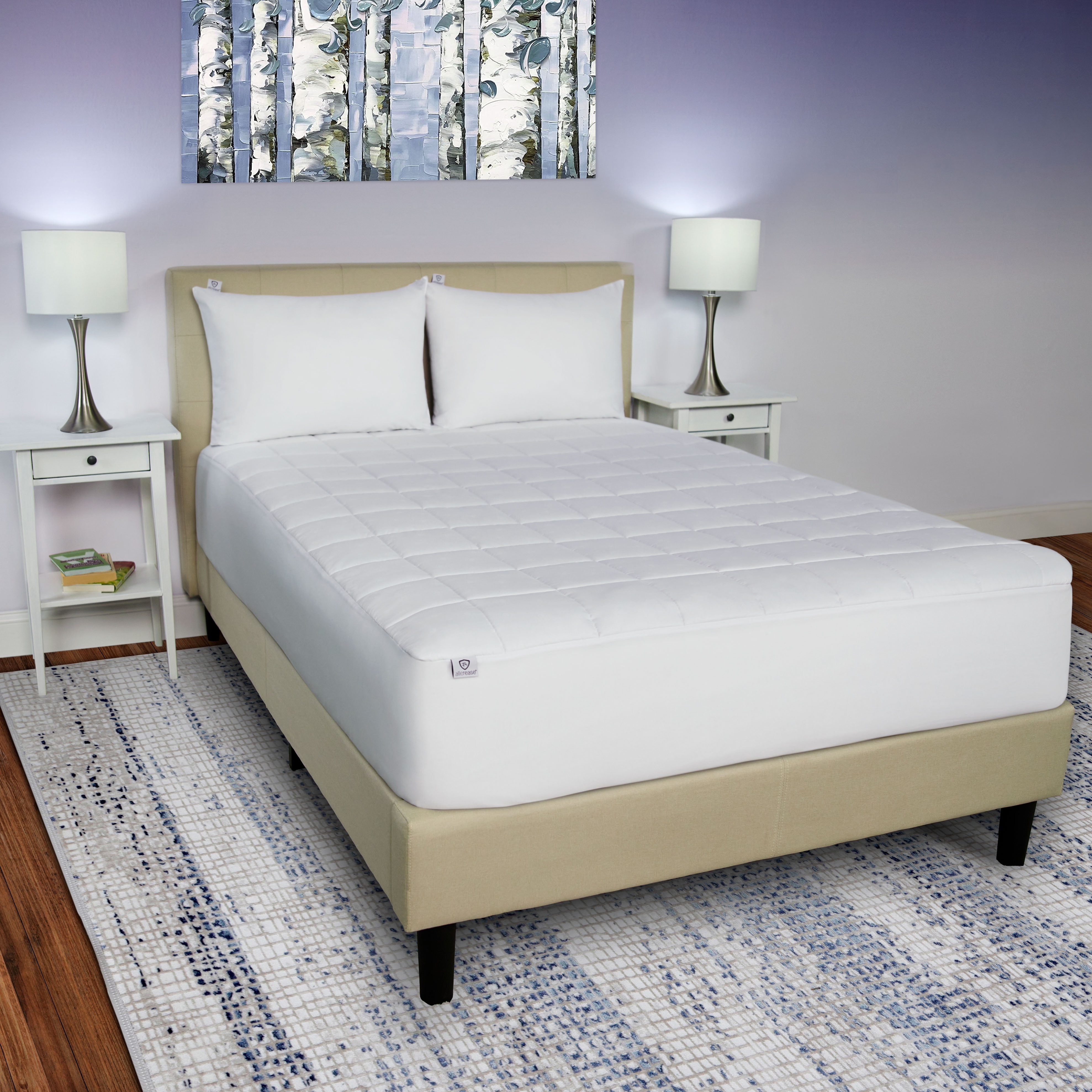 Full Size White Waterproof Hypoallergenic Mattress Topper